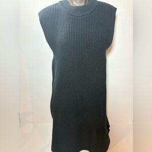 H&M Ribbed Knit Midi Dress - Dark Gray